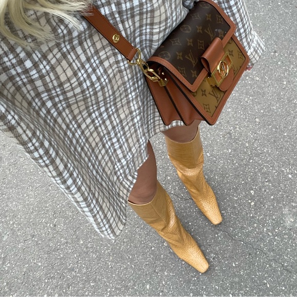 Shoes - NA-KD Faux croc knee high boots